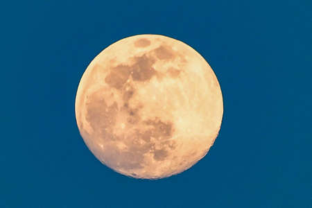 Photo of the Pink Moon, April 2020の写真素材