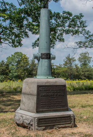 Headquarters Site of Leuitenant General Ambrose P Hill, Gettysburg National Military Park, Pennsylvania, USAのeditorial素材