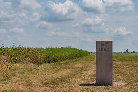 Near the North Carolina Monument, Gettysburg National Militaruy Park, Pennsylvania, USAのeditorial素材