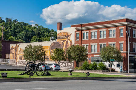 Historic Downtown Lewistown, Pennsylvania, USAのeditorial素材