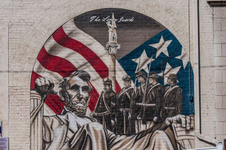 The Lincoln Guards Mural, Lewistown, Pennsylvania, USA