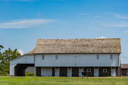 The Josiah Benner Barn, Gettysburg National Military Park, Pennsylvania, USAのeditorial素材