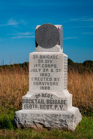 Photo of The 150th Pennsylvania Volunteer Regiment (Bucktail Brigade) Monument, Gettysburg National...