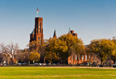 Photo of the Smithsonian Institution Castle, Washington, DC USAのeditorial素材