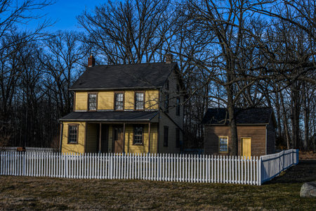 Photo of Civil War Era Farmhouse and Summer Kitchen, Gettysburg National Military Park, Pennsylvania, USAのeditorial素材