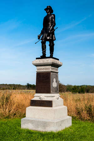 Photo of The Monument to Union Brigadier General John Gibbon, Gettysburg National Military Park, Pennsylvania USAのeditorial素材