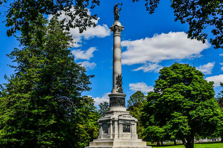 Photo of The New York State Monument, Gettysburg National Cemetery, Pennsylvania USAのeditorial素材