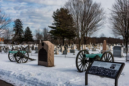 View of Evergreen Cemetery from Gettysburg National Cemetery, Pennsylvania, USAのeditorial素材