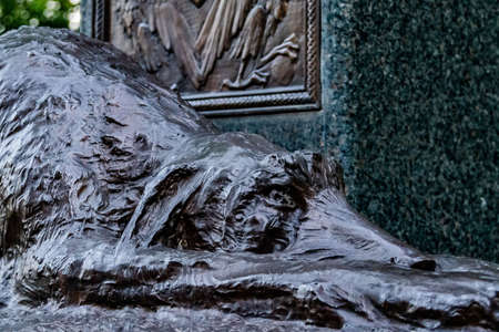 Closeup of Irish Brigade Monument, Gettysburg National Military Park, Pennsylvania, USAのeditorial素材