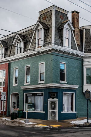 Historic Chambersburg Neighborhood, Chambersburg, Pennsylvania, USAのeditorial素材
