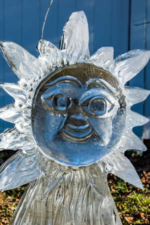 Sunshine Ice Sculpture, York County Rail Trail, Pennsylvania, USAのeditorial素材