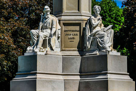 Photo of The Soldiers National Monument, Gettysburg National Cemetery, Pennsylvania USAのeditorial素材