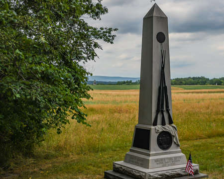 Monument to the 94th New York Volunteer Infantry Regiment, Gettysburg National Military Park, Pennsylvania USAのeditorial素材