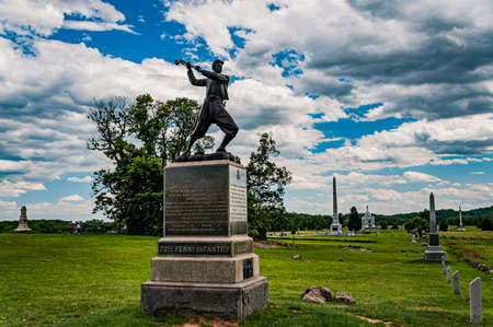 The 72nd Pennsylvania Volunteer Infantry Monument, Gettysburg National Military Park, Pennsylvania USAのeditorial素材