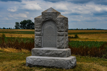 The Monument to the 3rd West Virginia Volunteer Cavalry, Gettysburg National Military Park, Pennsylvania USAのeditorial素材