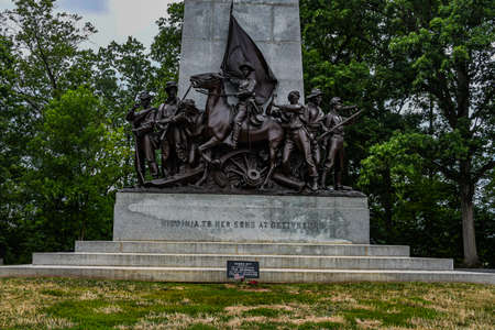 The State of Virginia Monument, Gettysburg National Military Park, Pennsylvania USAのeditorial素材