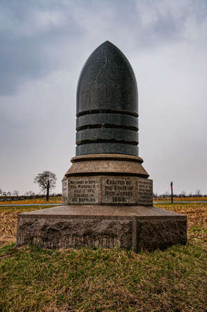 Photo of The 7th New Jersey Volunteer Infantry Regiment Monument taken on a Cold March Day,...