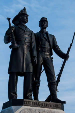 Photo of The Monument to the 73rd New York Volunteer Infantry Regiment (Fourth Excelsior, 2nd Fire Zouaves), Gettysburg National Military Park, Pennsylvania USAのeditorial素材