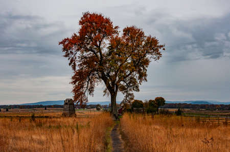 Photo of Gettysburg Battlefield in Autumn, Gettysburg National Military Park, Pennsylvania USAのeditorial素材