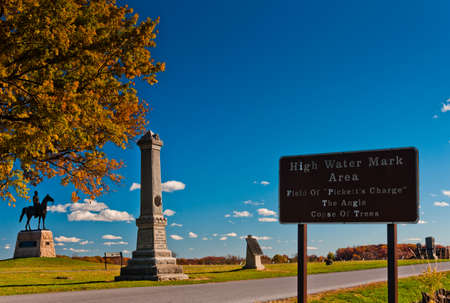 Photo of The High Water Mark Area on a Warm and Sunny Day, Gettysburg National Military Park, Pennsylvania USAのeditorial素材