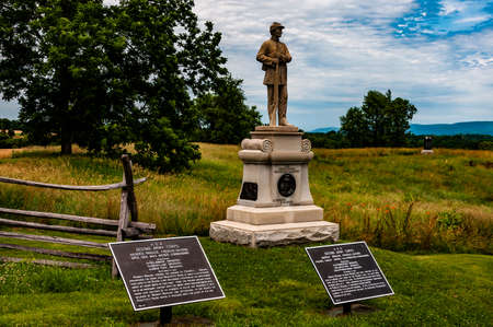 Photo of 130th Pennsylvania Volunteer Infantry Monument, Antietam National Battlefield, Maryland USAのeditorial素材