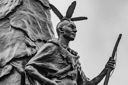 Closeup of the Tammany Regiment Monument, Gettysburg National Military Park, Pennsylvania, USAのeditorial素材