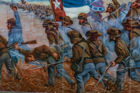 Closeup of Coster Avenue Mural, Gettysburg, Pennsylvania, USAのeditorial素材