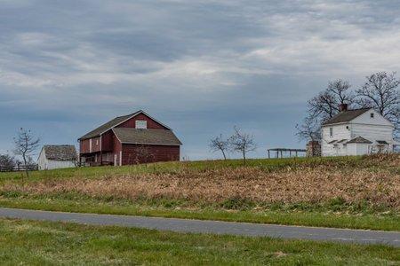 The Klingel Farm, Gettysburg National Military Park, Pennsylvania, USAのeditorial素材