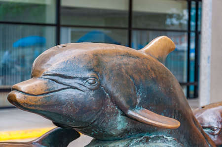 Closeup of Dolphins of the Sea Statue, Boston, Massachusetts, USAのeditorial素材