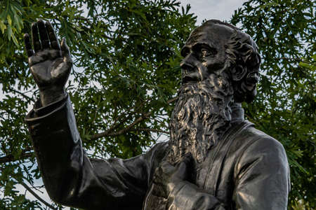 Closeup of Father William Corby, Gettysburg National Military Park, Pennsylvania, USAのeditorial素材