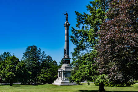 The New York State Monument, Gettysburg National Cemetery, Pennsylvania, USAのeditorial素材