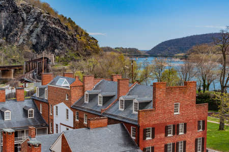 View From The Harper House, Harpers Ferry National Historical Park, West Virhinia, USAの写真素材