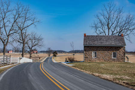 The Gettysburg Countryside on a Winter Afternoonの写真素材