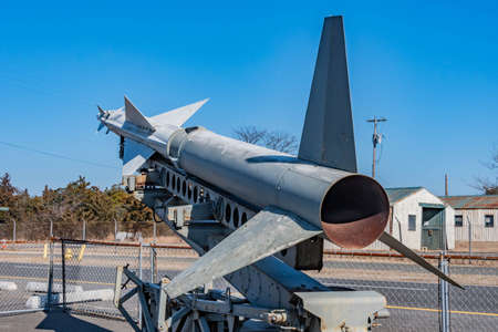 Rear View of Cold War Missile, Sandy Hook, Gateway National Recreation Area, New Jersey, USA