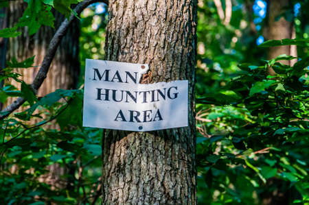 Man Hunting Area, Annapolis Rocks, Maryland USA, Annapolis Rock, Marylandの写真素材