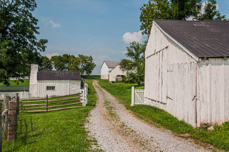 The Joseph Poffenberger Farm, Antietam National Battlefield, Maryland USA, Keedysville, Marylandのeditorial素材