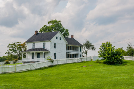 The Poffenberger House, Antietam National Battlefield, Maryland, USA, Keedysville, Marylandのeditorial素材