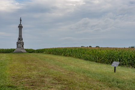 Custer Avenue on a Cloudy Summer Evening, East Cavalry Field, Gettysburg National Military Park, PA,...