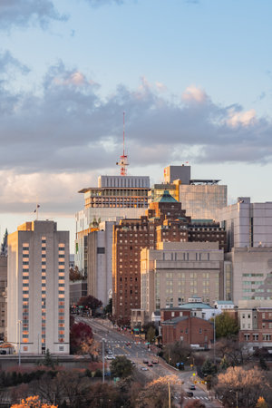 Downtown Richmond at Dusk, Virginia USA, Richmond, Virginiaのeditorial素材