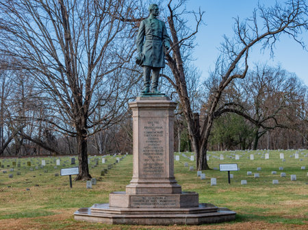 Monument to the Charge of General Humphreys Division, Fredericksburg National Cemetery, Virginia USA, Fredericksburg, Virginiaのeditorial素材