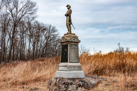 Triangular Field at Gettysburg National Military Park, Pennsylvania USA, Gettysburg, Pennsylvaniaのeditorial素材