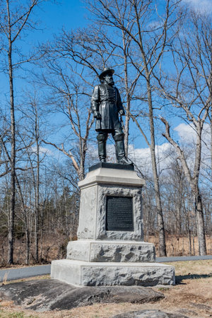 Monument to John White Geary, Gettysburg PA USA, Gettysburg, Pennsylvaniaのeditorial素材
