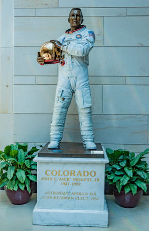 Statue of Jack Swigert Jr, US Capitol Building, Washington DC USAのeditorial素材