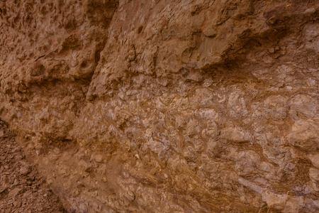 Typical limestone denudation in the desert area near Riyadh, Saudi Arabia