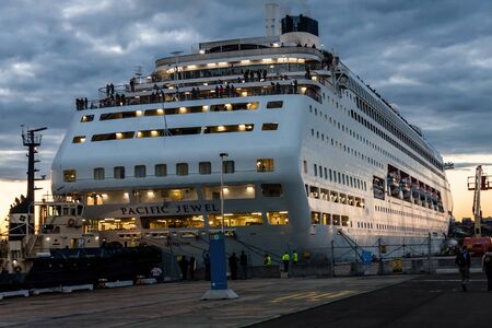 Pacific Jewel (now Karnika)  cruise ship moored at Darling Harbor, Sydney (circa 2011)