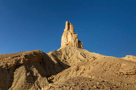 The Faisal's Finger rock near Riyadh, Saudi Arabiaの写真素材