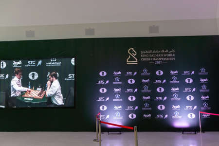 Riyadh, Saudi Arabia - December 30, 2017: King Salman World Chess Championships live in the APEX...