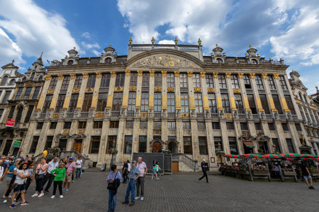 Brussels, Belgium - July 16, 2018: The Dukes of Brabant house on the Grand Placeのeditorial素材