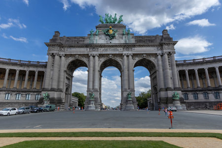 The Triumphal Arch, Brussels, Belgiumのeditorial素材