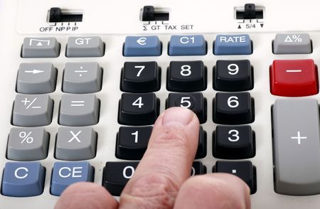 keyboard of a calculatorの写真素材